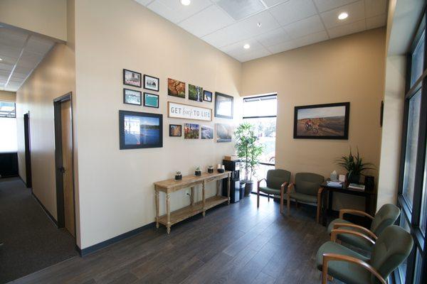 Catalyst Chiropractic and Rehab reception area.