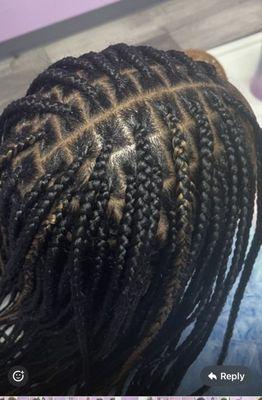 Small knottless braids