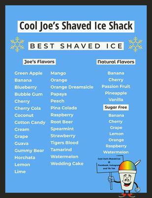 Cool Joe's Flavors