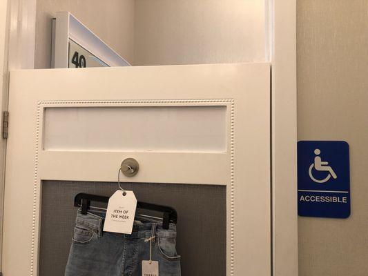 Accessible dressing room.