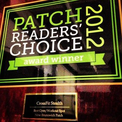 Patch.com Readers' Choice award for Best gym in Central Jersey!