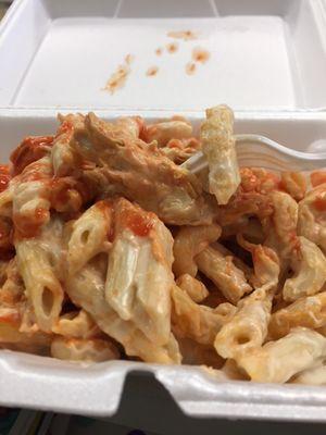 buffalo mac & cheese special! HUGE chunks of chicken off the bone!