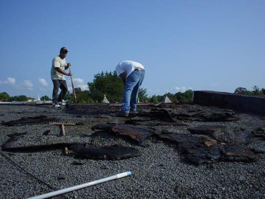 We are often called in to diagnose and fix  roof leaks,  but sometimes the best way to go is to put on a new roof