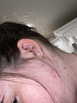 Right side daith piercing