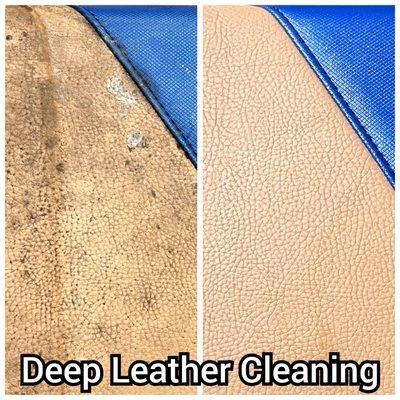 Deep Leather Cleaning. Call, text, email or book online. Great service and great results. All with easy booking, done your way!!