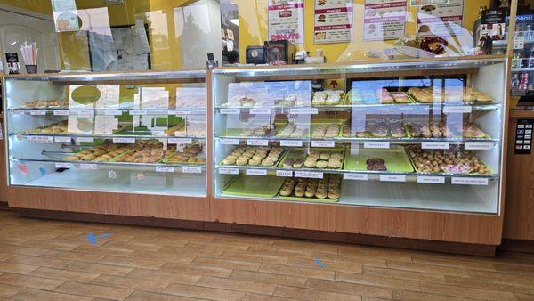 The selection of kolaches and donuts