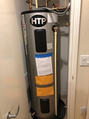 New stainless steel hot water heater