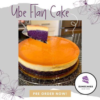 Ube Flan Cake Classic Round 8" $30