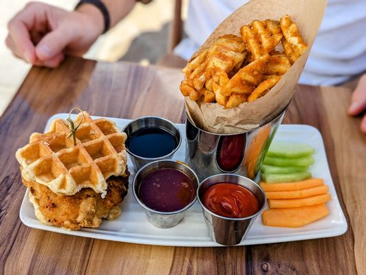 Chicken and waffles