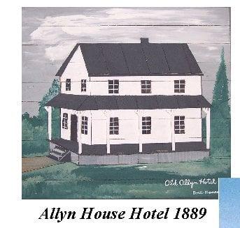 The historic Allyn House Hotel was at this site in 1889. The original hotel deteriorated and was removed in 1962.