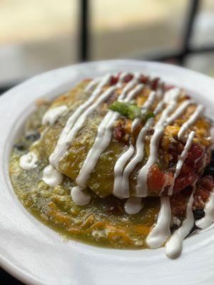 Huevos Rancheros *special request half verde*
*only available during brunch, Saturday/Sunday 9am-2:30pm*