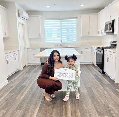 Mommy & daughter duo in their new home.