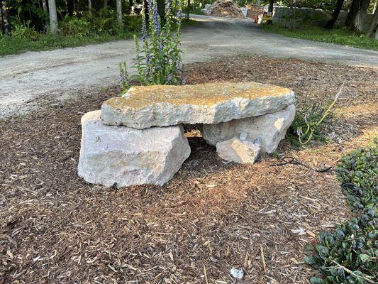 Now offering natural stone benches and tables. We can also deliver!