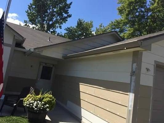 Replaced siding and prep for paint.