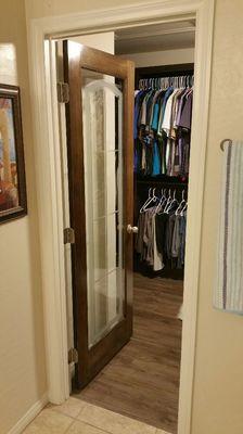 Custom closet door install