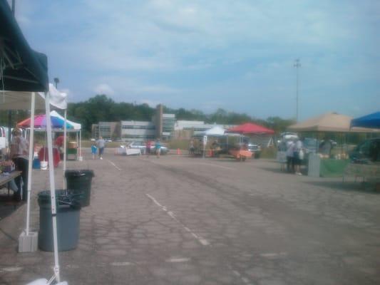 Gander Mountain parking lot with well spaced booths and plenty of parking