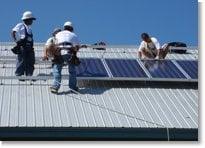 Solar panel installation.