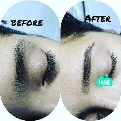 Eyebrow wax and tint