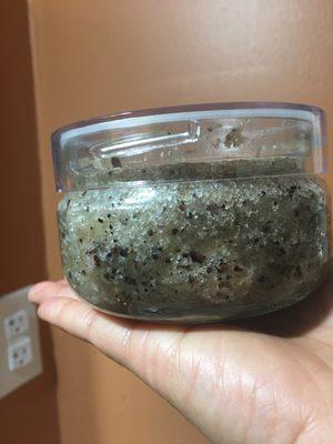 Coffee body scrub.