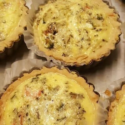 Roasted vegetable  quiche