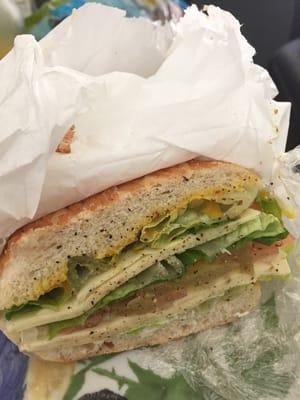 Veggie deli sandwich