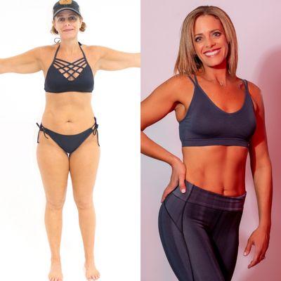 This lady went from a size 6 to a size 2 and has continued toning up since then.