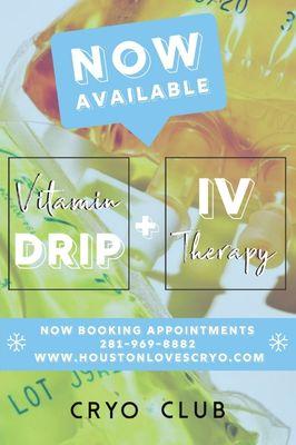 IV Drips and B12 Shots are AVAILABLE!