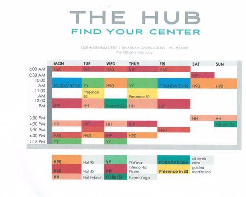 New schedule as of January 2017.