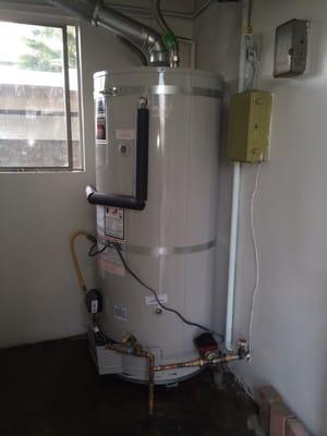 100 gallon water heater installation