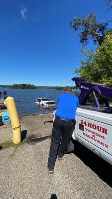 Pulling an F-150 out of Lake Wisconsin