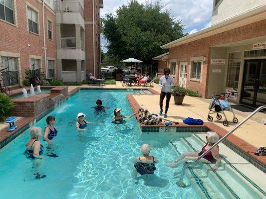 The Residents LOVE our water aerobics classes!