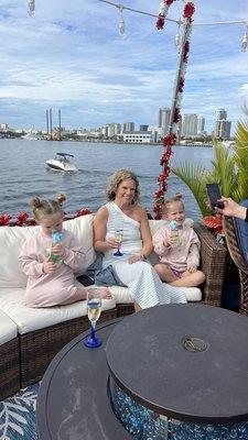 Cotton Candy cocktails for the kiddies aboard ShipsAhoy!