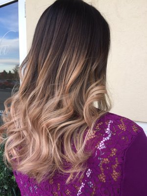 Rose gold ombré