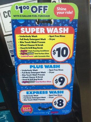 Fair price for a quick wash