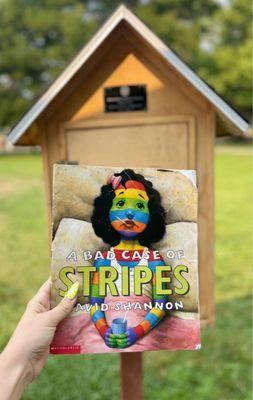 My daughter picked out A Bad Case of Stripes from their Little Library, leave a book, take a book! I loved this as a child!