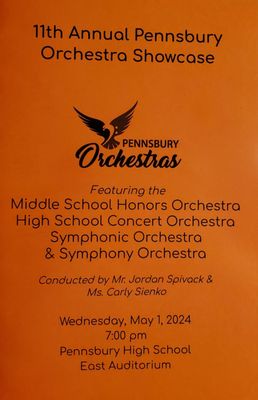 11th Annual Pennsbury Orchestra Showcase program