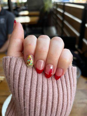 Christmas Nails (GelX) done by Tina