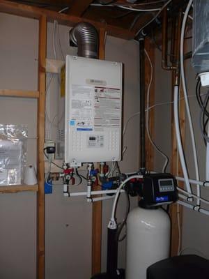 tankless water heater we installed