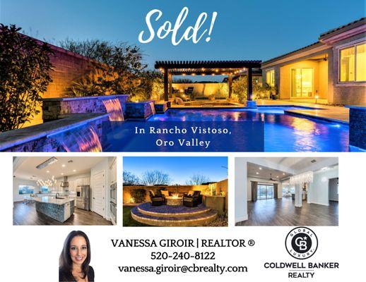 Sold this beautiful home in Rancho Vistoso, Oro Valley.