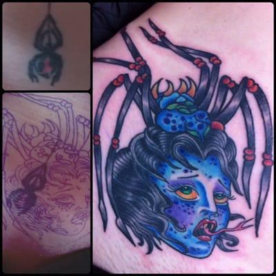 Cover up of a spider with a man killer spider by Donzo