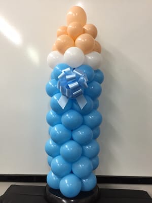 Balloon baby bottle table or floor centerpiece