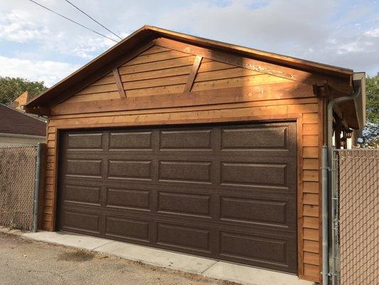 Our garage door, installed.