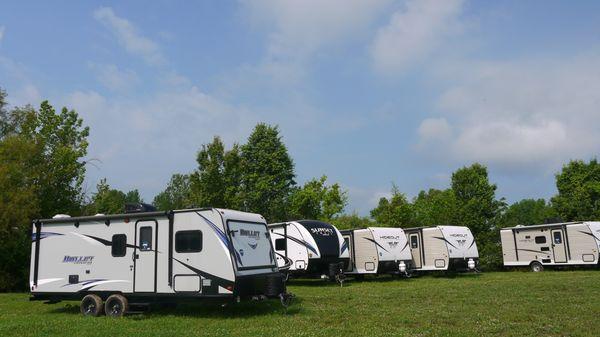 We have a wide selection of travel trailers on the lot.