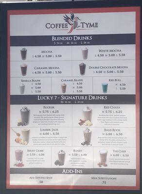 Menu Board at drive thru