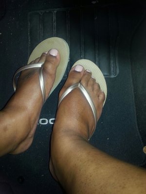 Pedicure was amazing. #380 nail polish.