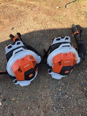 New STIHL BR800c backpack blower to help blow.