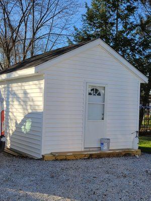 12 by 16 shed to match existing home and garage.