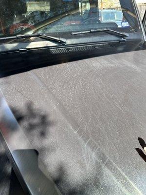 This is how they gave me my car after it was hand washed the entire car, including the windows, look this way.