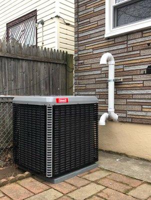 Installation of high efficiency Coleman condensing unit