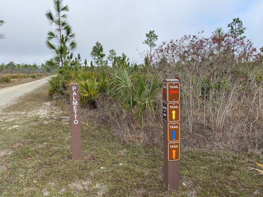 Color coded trails that match map